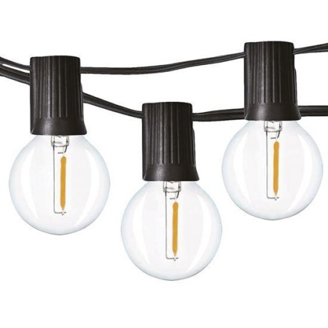 Solight LED venkovní řetěz s žárovkami, 25 žárovek, 15m+5m, 20W, teplá bílá