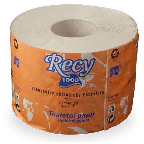 jednovrstvý ekologycký toaletní papír RECY 1000