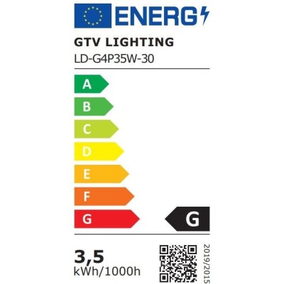 LED žárovka 12V teplá bílá -  G4, 3.5W,3000K, 360°, DC12V 320lm