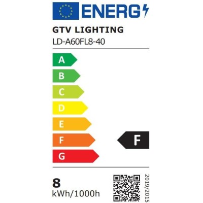 LED žárovka A60 transparentní středně teplá - E27, 8W, 4000K - středně teplá