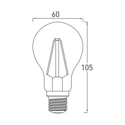 LED žárovka A60,4000K,E27,8W,800lm,AC220-240V/50-60Hz,RA80,360° - teplá bílá