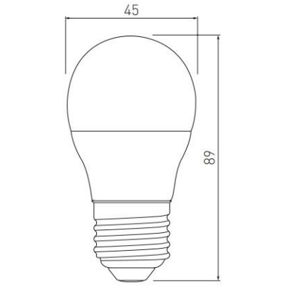 LED žárovka B45 mléčná středně teplá -  E27, 8W, 3000K