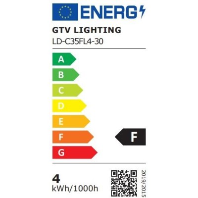 LED žárovka C35 teplá - E14, 4W,3000K, 220-240V