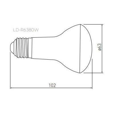 LED žárovka R63 mléčná, středně teplá -  E27, 8W, 4000K - teplá bílá