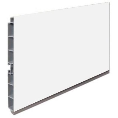 Plastový sokl  100 mm délka 4 m - bílá mat RAL 9010 - Bílá mat RAL 9010