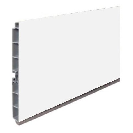 Plastový sokl  100 mm délka 4 m - bílá mat RAL 9010 - Bílá mat RAL 9010