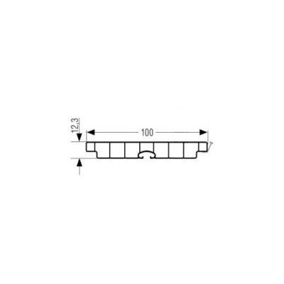 Plastový sokl  100 mm délka 4 m - bílá mat RAL 9010 - Bílá mat RAL 9010