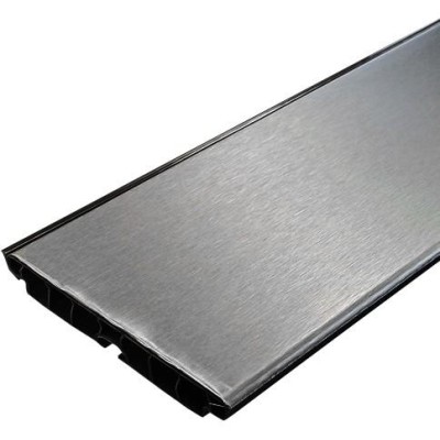 Plastový sokl 100 mm délka 4m - nerez broušený - Nerez- broušený