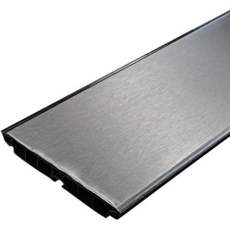 Plastový sokl 100 mm délka 4m - nerez broušený - Nerez- broušený
