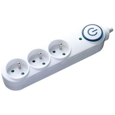 Přepěťová ochrana, 3 zásuvky, 1,5m, bílá