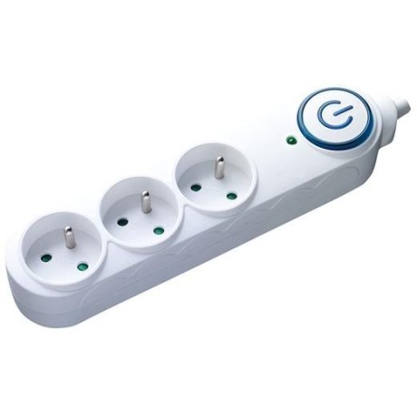 Přepěťová ochrana, 3 zásuvky, 1,5m, bílá
