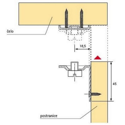 Spoj postelový STABILOFIX - Hettich