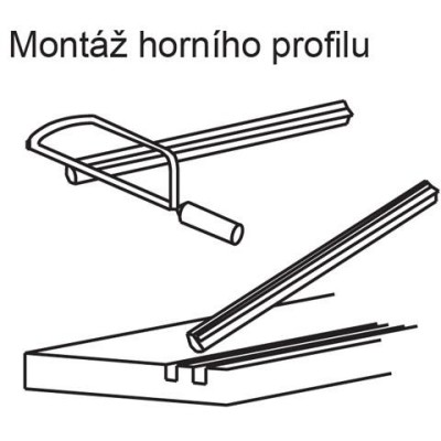 Vodící profil horní a dolní  HET SLIDE LINE 55 hnědý