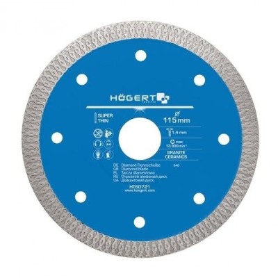 Diamantový kotouč pro keramiku HOGERT HT6D722 - Průměr 125 mm