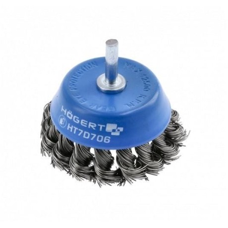 Drátěný kartáč s vřetenem 75 mm HOGERT HT7D706