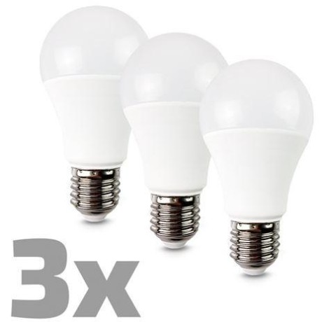 ECOLUX LED žárovka 3-pack, klasický tvar, 12W, E27, 3000K, 270°, 1080lm, 3ks v balení
