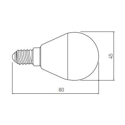 LED žárovka B45B mléčný, teplá bílá - E14, 6W, 3000K, 470lm,  220-240V, G - středně teplá