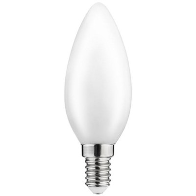 LED žárovka C35 mléčný středně teplá -  E14, 4W, 4000K, 420lm, 220-240V, F - středně teplá