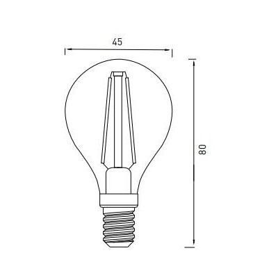 LED žárovka G45 mléčný, středně teplá - 4000K,E14,4W,420lm,220-240V/50-60Hz, F - teplá bílá