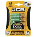 Nabíjecí baterie JCB RTU NiMH AA/R06, min.1200mAh, přednabitá, blistr 4 ks