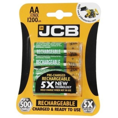 Nabíjecí baterie JCB RTU NiMH AA/R06, min.1200mAh, přednabitá, blistr 4 ks