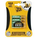 Nabíjecí baterie JCB RTU NiMH AAA/R03, 900mAh, přednabitá, blistr 4 ks