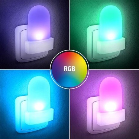 Noční LED RGB světléko se světelným sensorem