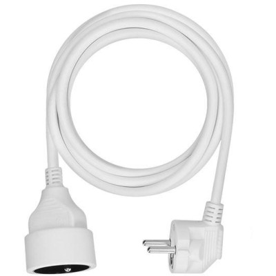 Prodlužovací přívod - spojka, 1 zásuvka, 3m, 3 x 1mm2, bílá