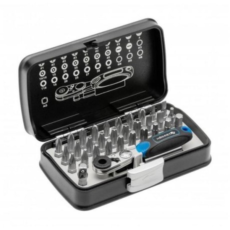 Sada šroubovacích koncovek s ráčnou 1/4" HOGERT HT1R460