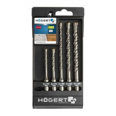 Sada vrtáků SDS plus HOGERT HT6D370 5 ks