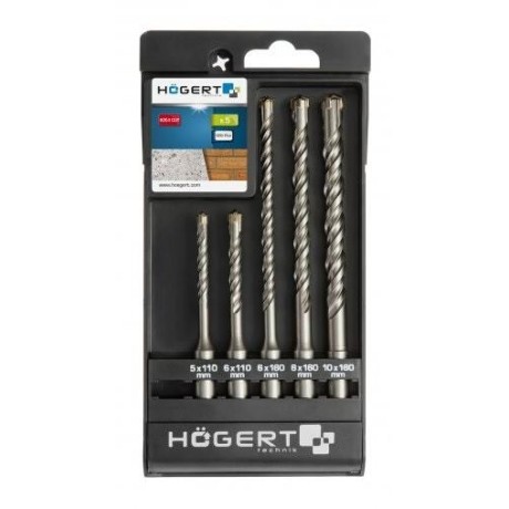 Sada vrtáků SDS plus HOGERT HT6D370 5 ks
