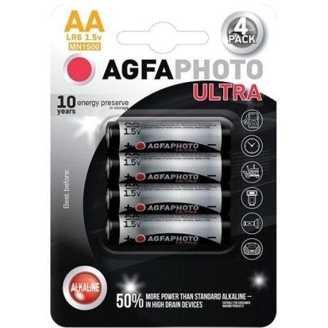 Ultra alkalická baterie LR06/AA, 4ks
