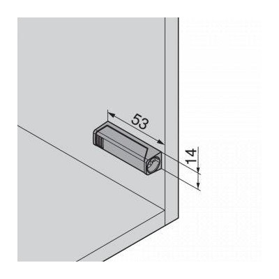 BLUM TIP-ON přímý adapér 50mm - 956.1201 bílý - bílá