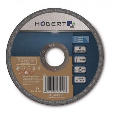 Korundový kotouč pro řezání Inoxu HOGERT HT6D606