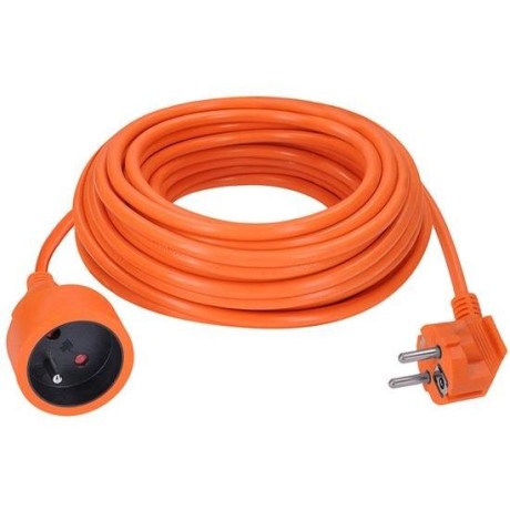 Prodlužovací přívod - spojka, 1 zásuvka, 20m, 3 x 1mm2, oranžová