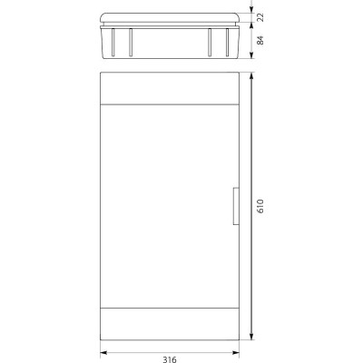 Rozvaděč pod omítku SRp-36 (N+PE) 36 pozic