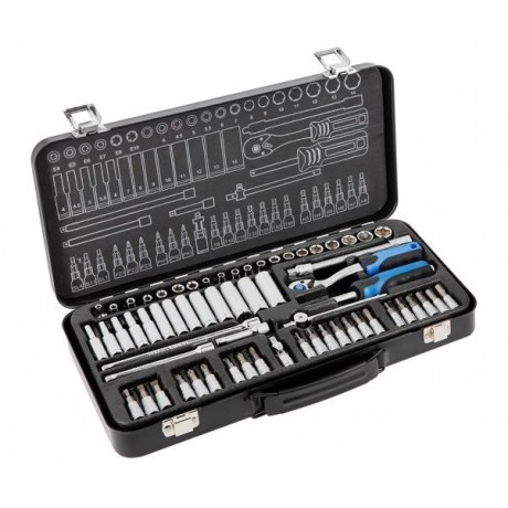 Sada nářadí HOGERT HT1R486 kufr 63 ks