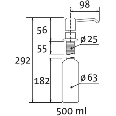 dávkovač-LINE lesklý Sinks