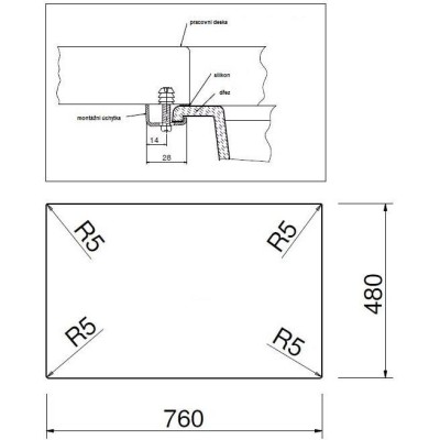 kuchyňský dřez granitový-AMANDA 780 GRANBLACK Sinks - Granit - GRANBLACK