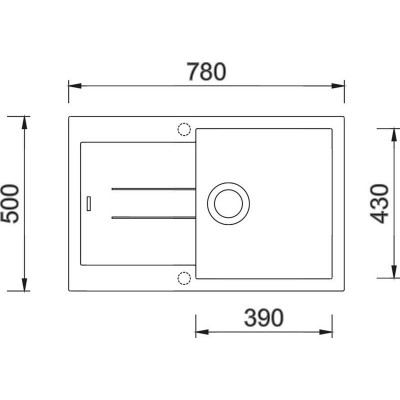 kuchyňský dřez granitový-AMANDA 780 TITANIUM Sinks - Granit - TITANIUM