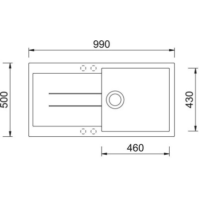 kuchyňský dřez granitový-AMANDA 990 METALBLACK Sinks