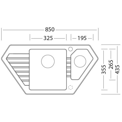 kuchyňský dřez granitový-BRAVO 850.1 GRANBLACK Sinks - Granit - GRANBLACK