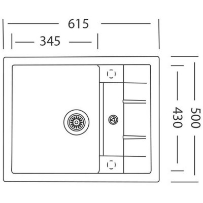 kuchyňský dřez granitový-CRYSTAL 615 TITANIUM Sinks - Granit - TITANIUM