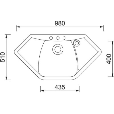 kuchyňský dřez granitový-NAIKY 980 GRANBLACK Sinks - Granit - GRANBLACK
