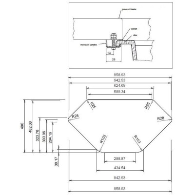 kuchyňský dřez granitový-NAIKY 980 TITANIUM Sinks - Granit - TITANIUM