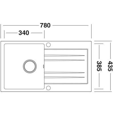 kuchyňský dřez granitový-RAPID 780 GRANBLACK Sinks