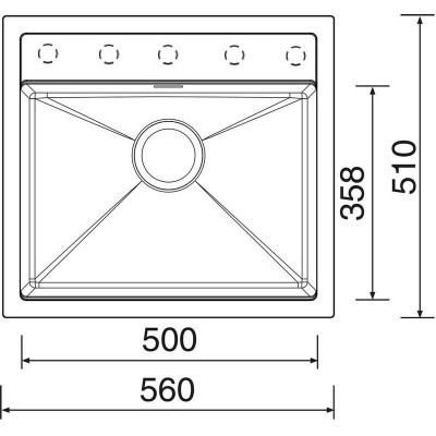 kuchyňský dřez granitový-SOLO 560 TITANIUM Sinks - Granit - TITANIUM