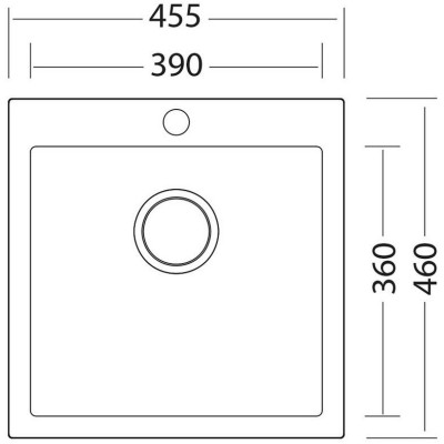 kuchyňský dřez granitový-VIVA 455 GRANBLACK Sinks - Granit - GRANBLACK