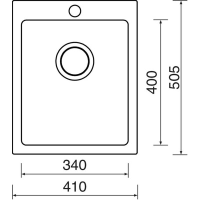 kuchyňský dřez keramický-CERAM 410 BÍLÁ Sinks