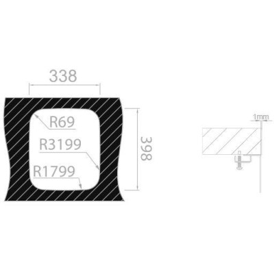 kuchyňský dřez- BRASILIA 380 V 0,7MM SPODNÍ LEŠTĚNÝ Sinks - Spodní montáž